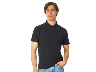 Поло с эластаном Chicago, 200гр пике S, черный