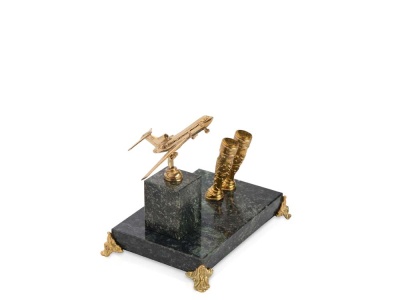 Настольный прибор Самолет с двумя держателями для ручек