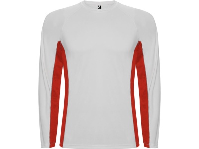 Футболка Shanghai  мужская с длинным рукавом, белый/красный