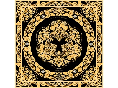 Платок Златоустовская гравюра