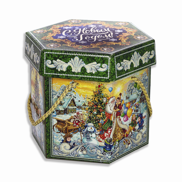 БАУЛ ПРАЗДНИЧНЫЙ (шестигранник) 1000 грамм (2224)