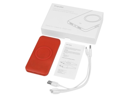 Беспроводной внешний аккумулятор Impulse, 4000 mAh