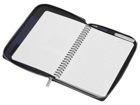 Бизнес-блокнот на молнии А5 Fabrizio с RFID защитой и ручкой