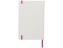 Блокнот А5 Spectrum с белой обложкой и цветной резинкой