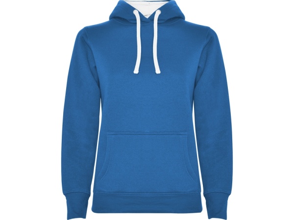 Толстовка с капюшоном Urban женская, королевский синий/белый