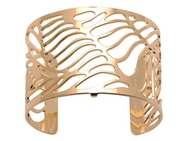 Браслет-бэнгл из латуни с гальваническим покрытием жёлтым золотом, 40мм